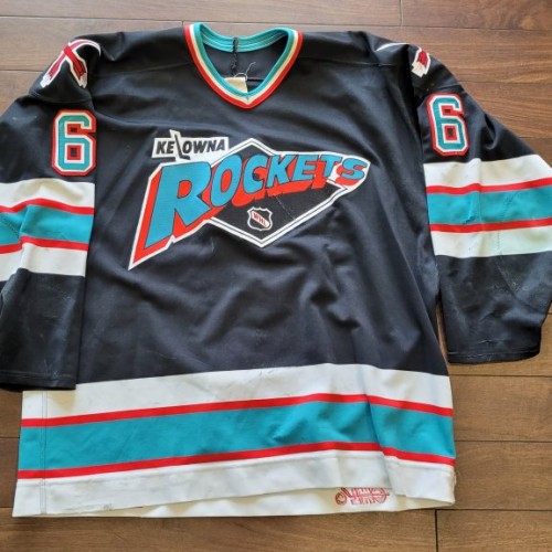 Kelowna Rockets Game Worn #6 Black Jersey Size 54 | Kelowna Rockets Shop